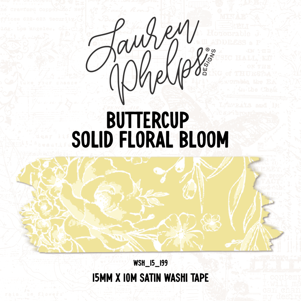 Buttercup | Solid Floral Bloom 15mm washi
