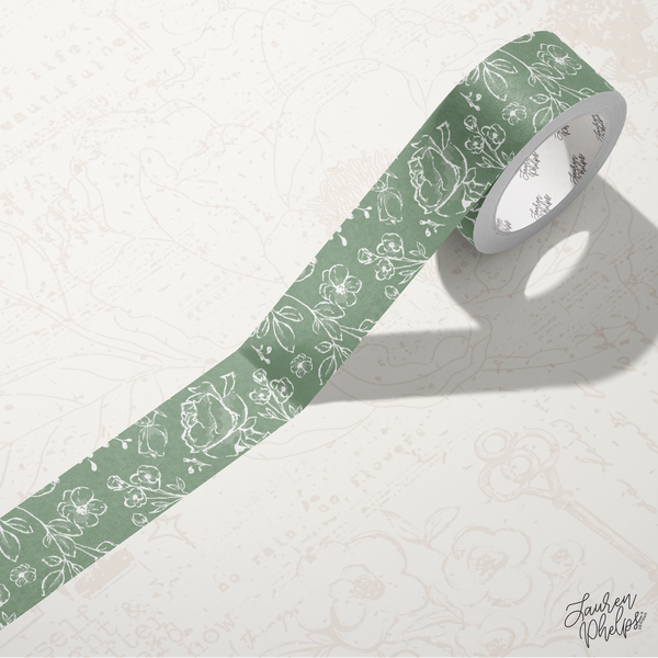 Sprout | Solid Floral Bloom 15mm washi