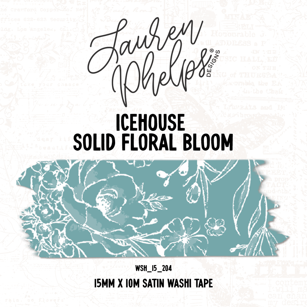 Icehouse | Solid Floral Bloom 15mm washi