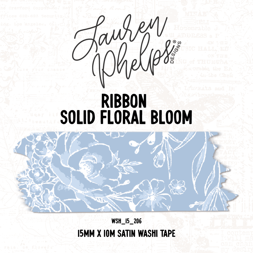 Ribbon | Solid Floral Bloom 15mm washi