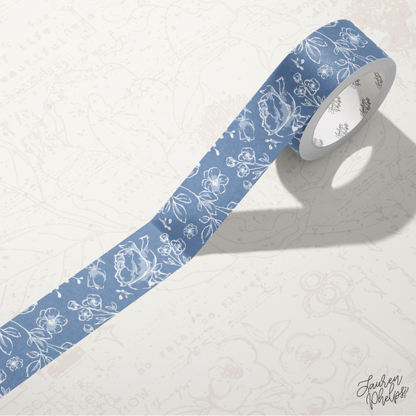 Jean | Solid Floral Bloom 15mm washi