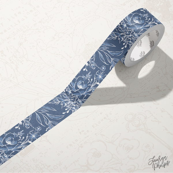 Steele | Solid Floral Bloom 15mm washi