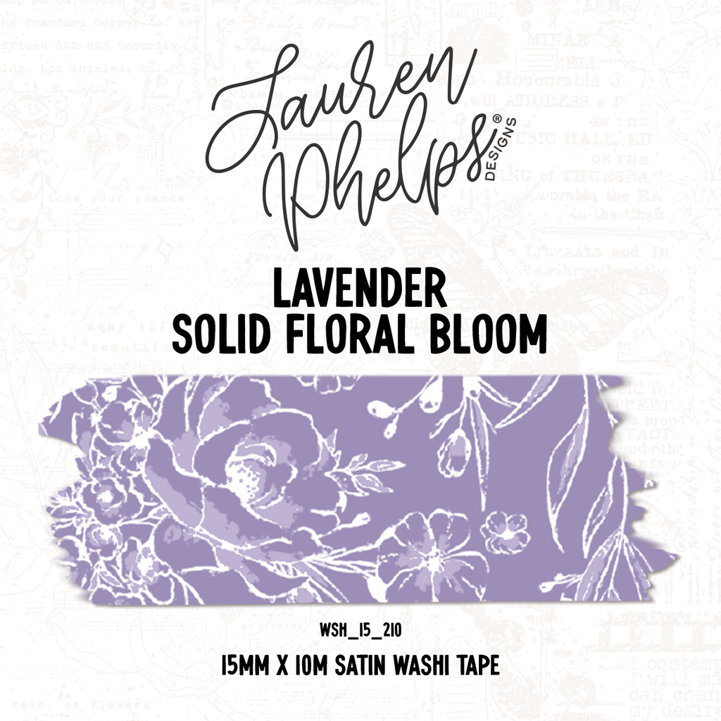 Lavender | Solid Floral Bloom 15mm washi