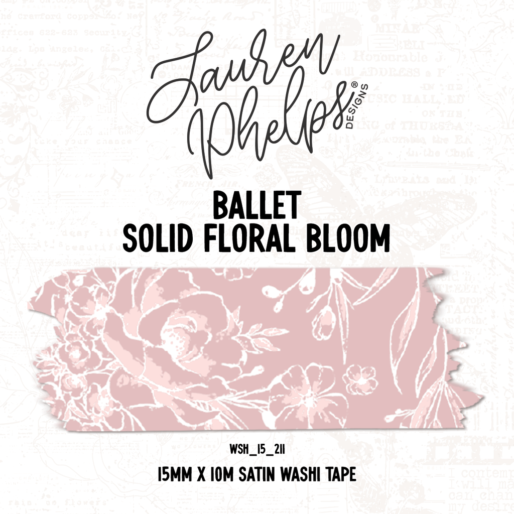 Ballet | Solid Floral Bloom 15mm washi