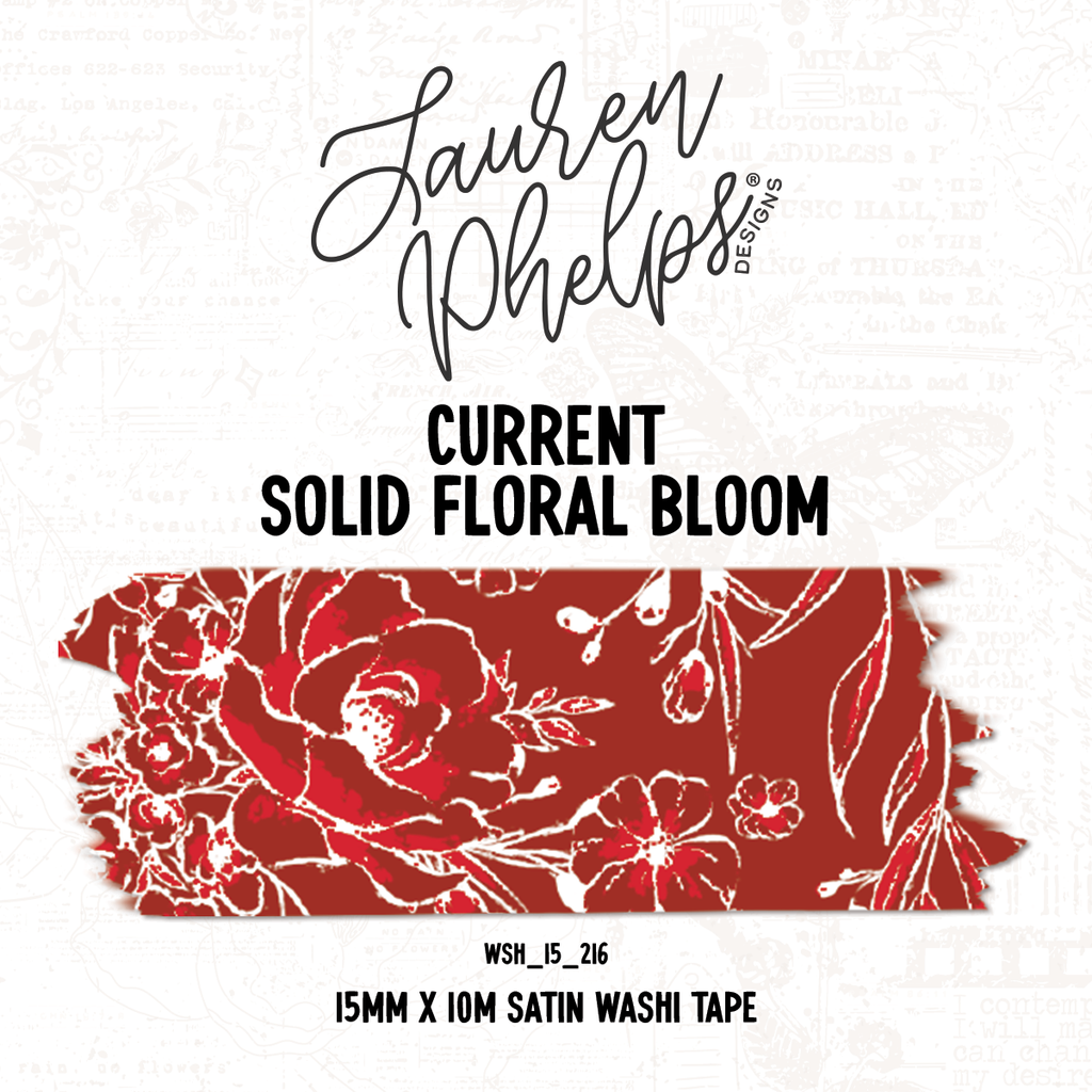 Current | Solid Floral Bloom 15mm washi