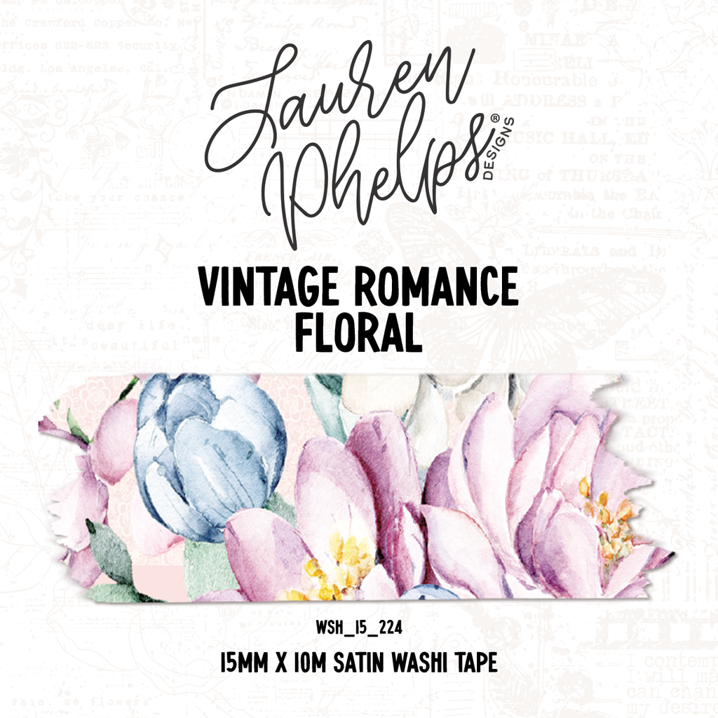 Vintage Romance | Floral 15mm washi