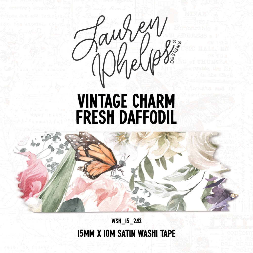 Vintage Charm | Fresh Daffodil 15mm washi