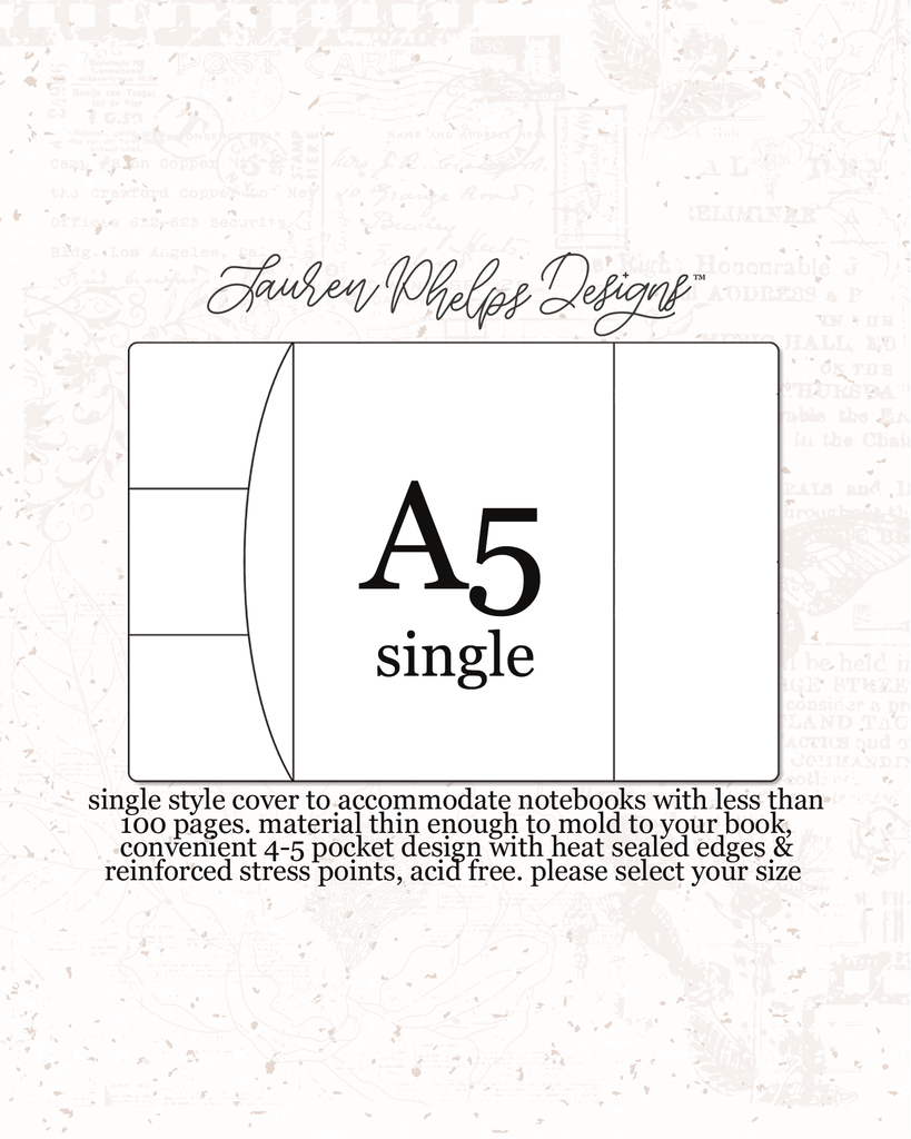 Single | Clear Soft Vinyl Single Notebook Cover with pockets