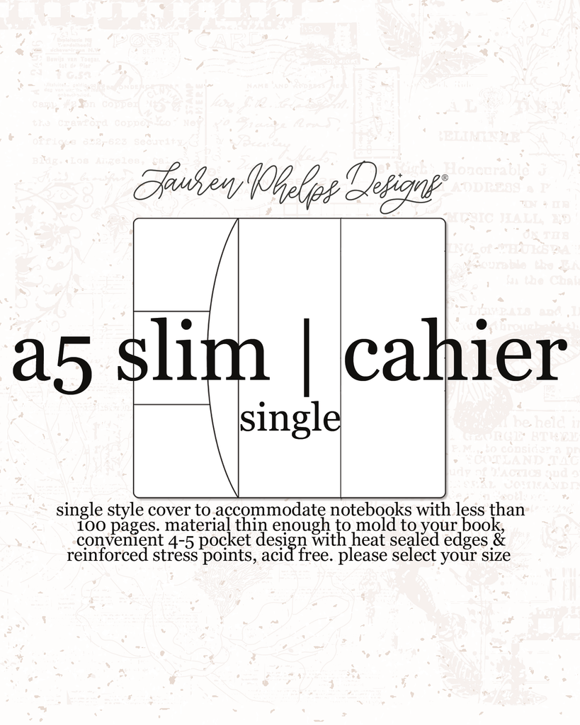 Single | Clear Soft Vinyl Single Notebook Cover with pockets