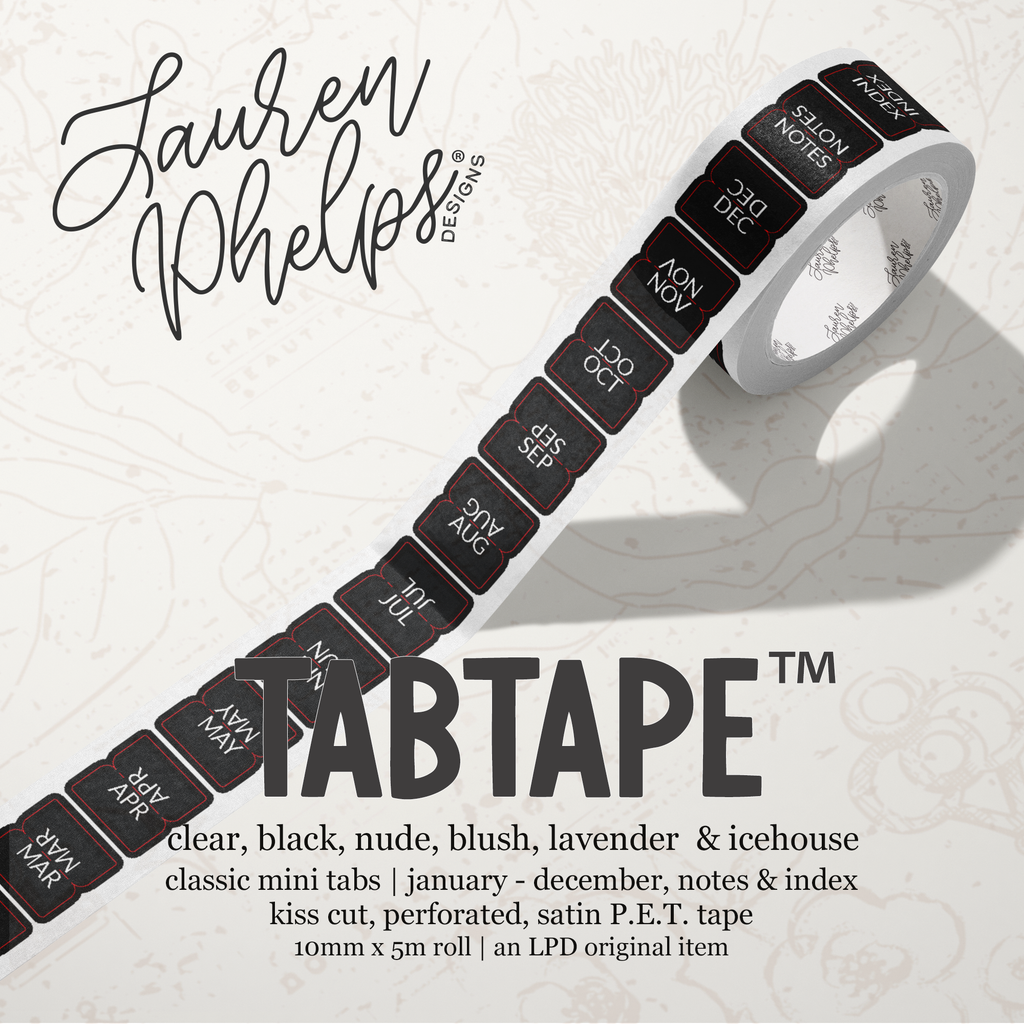 TabTape™ || Mini Classic Kiss Cut, Perforated, Satin P.E.T. Tape 10mm