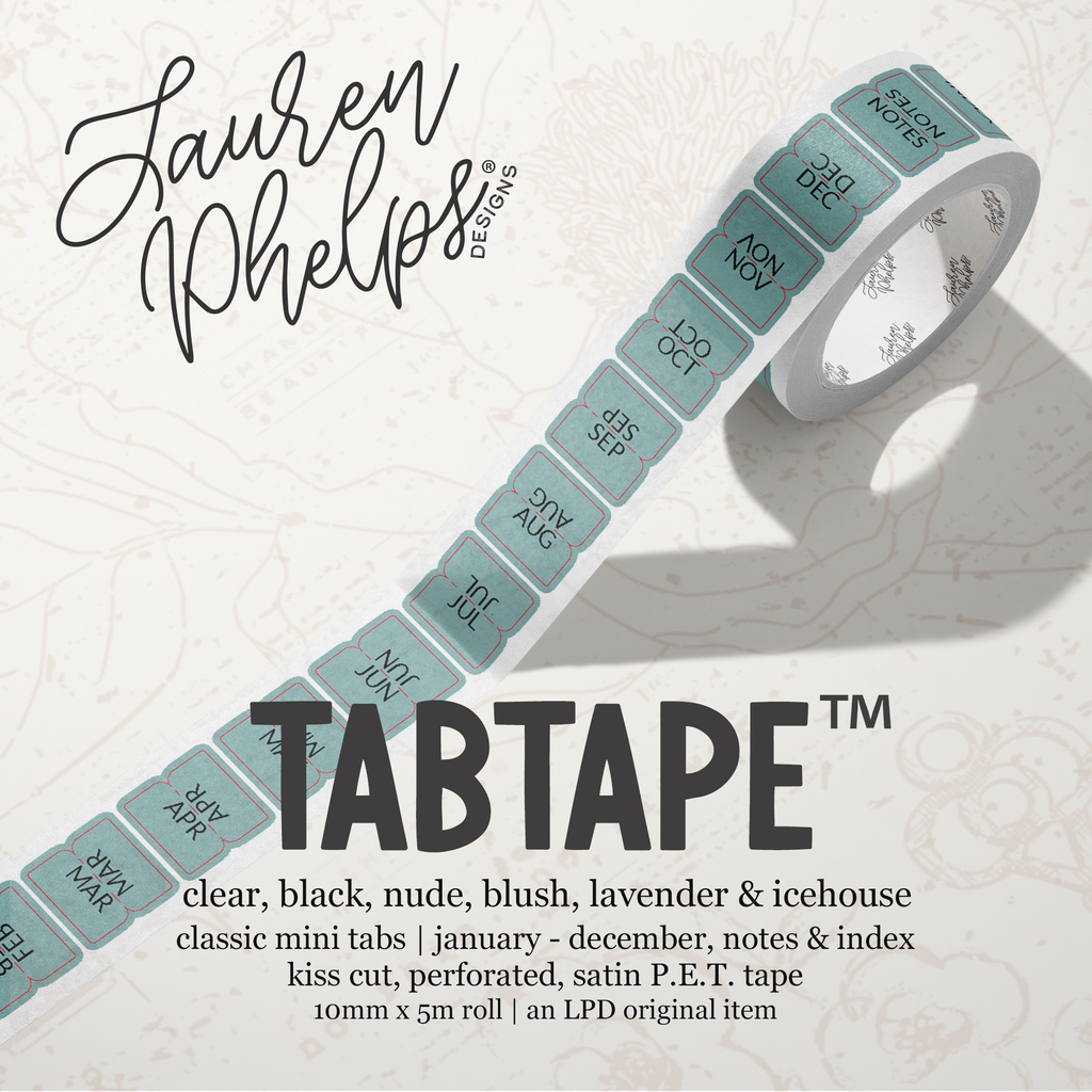TabTape™ || Mini Classic Kiss Cut, Perforated, Satin P.E.T. Tape 10mm