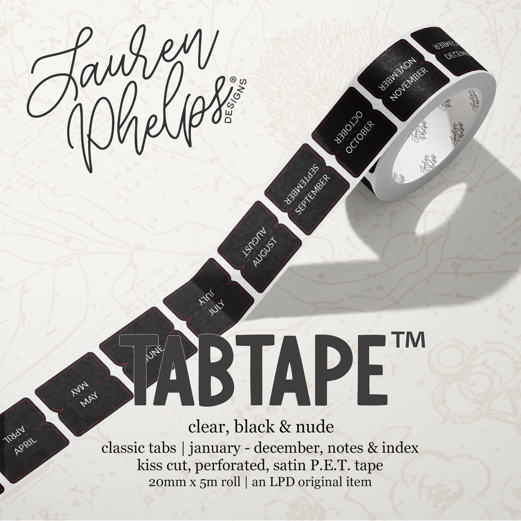 TabTape™ || Classic Neutral Kiss Cut, Perforated, Satin P.E.T. Tape 20mm