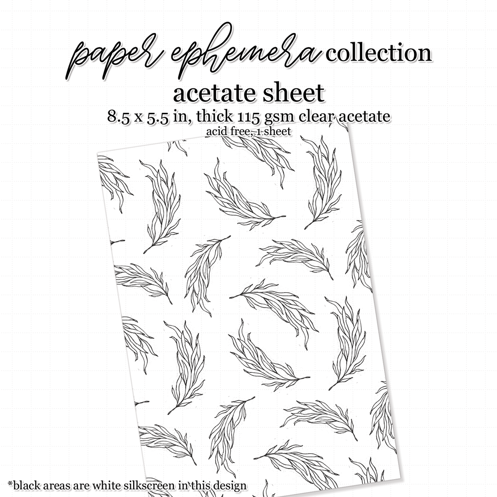 Lily White Screen Print Acetate Sheet