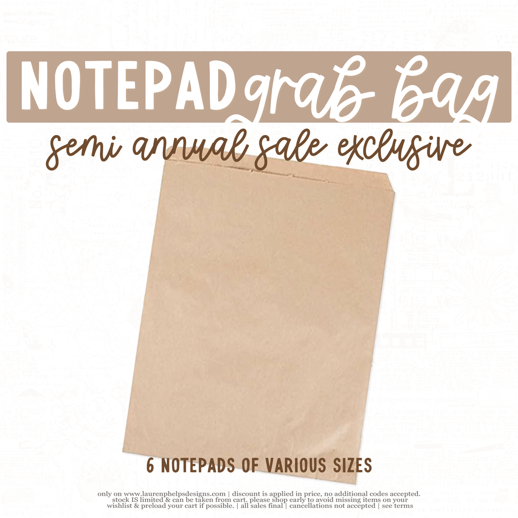 WOT | SAS NOTEPAD Grab Bag | 6 Pads