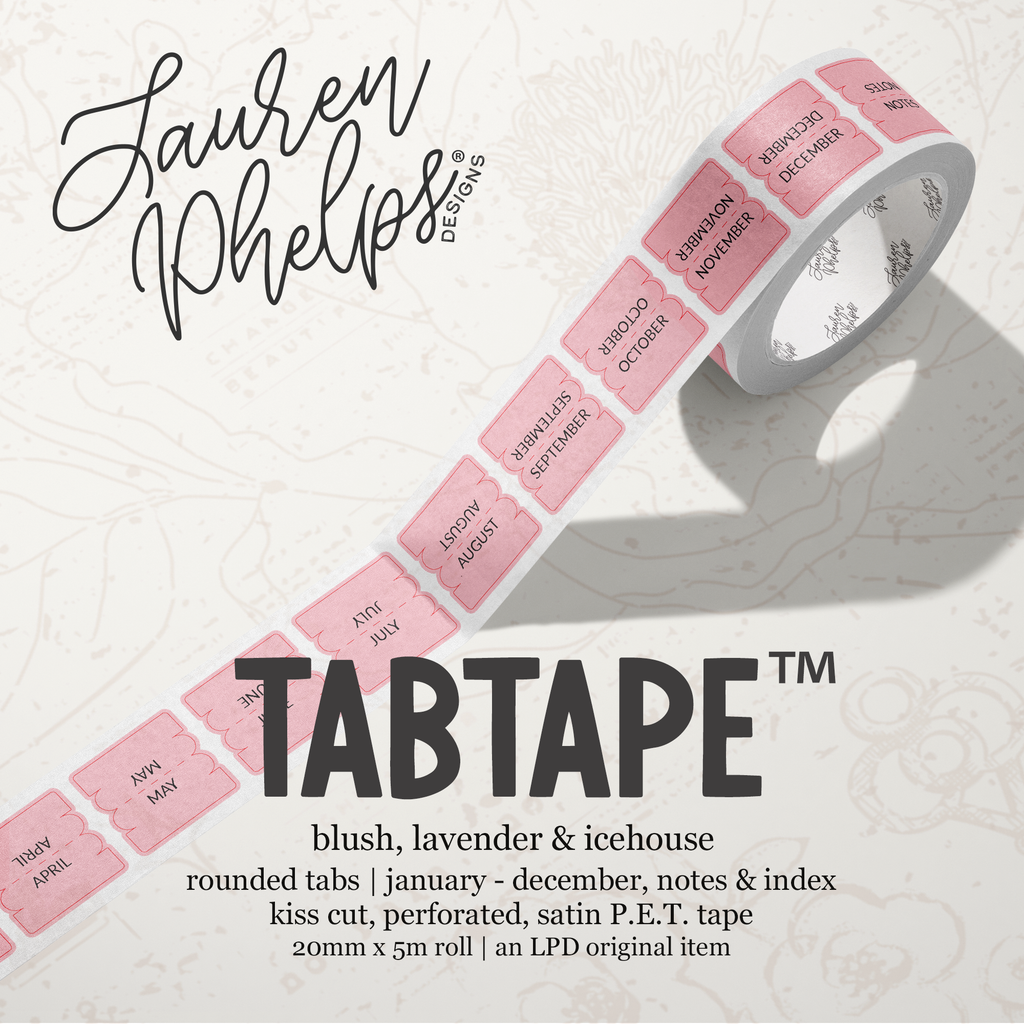 TabTape™ || Rounded Bright Kiss Cut, Perforated, Satin P.E.T. Tape 20mm