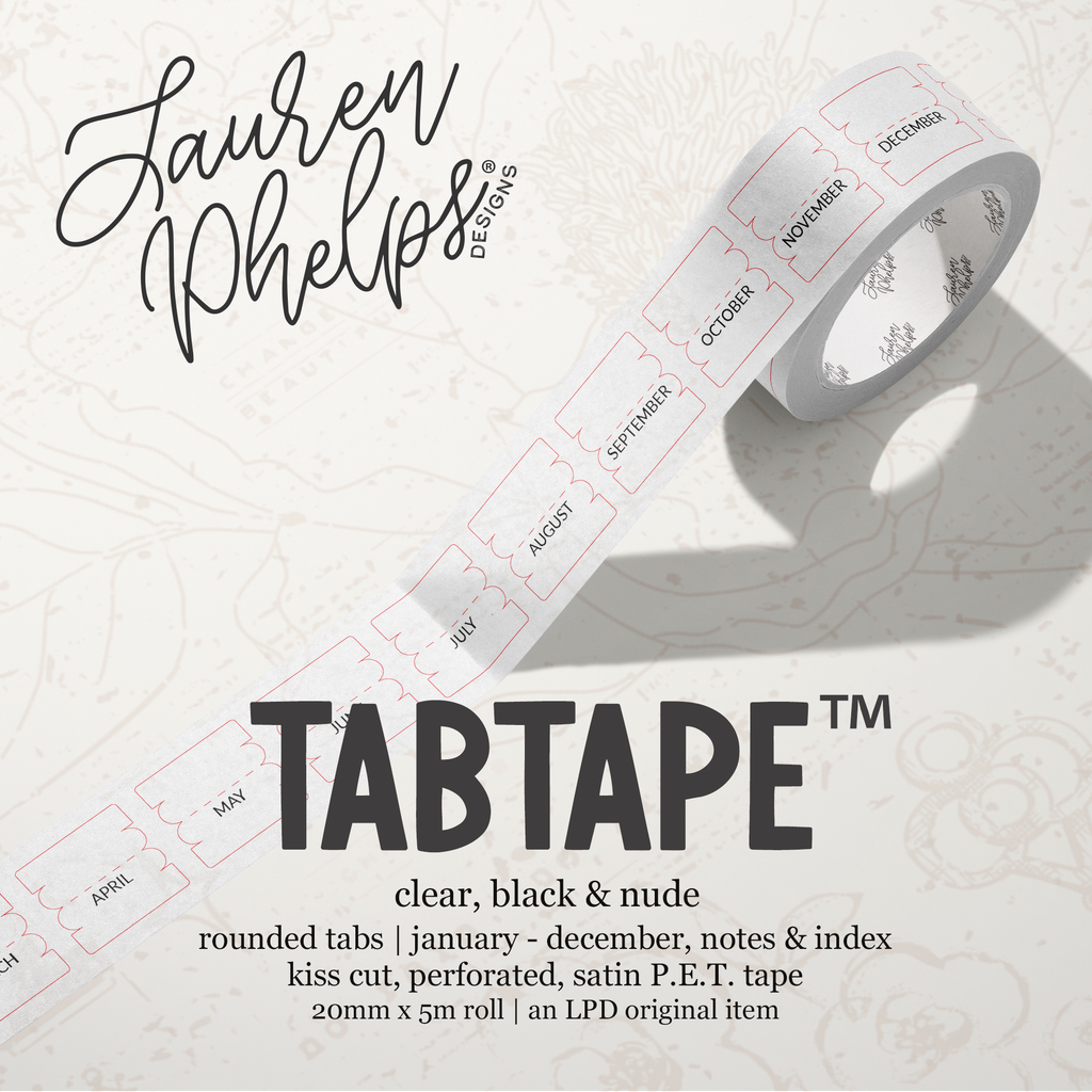 TabTape™ || Rounded Neutral Kiss Cut, Perforated, Satin P.E.T. Tape 20mm