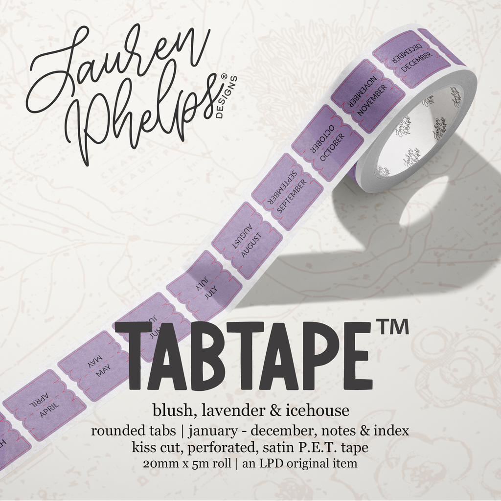 TabTape™ || Rounded Bright Kiss Cut, Perforated, Satin P.E.T. Tape 20mm