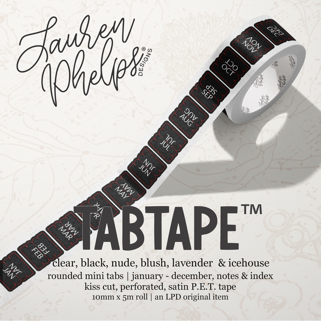 TabTape™ || Mini Rounded Kiss Cut, Perforated, Satin P.E.T. Tape 10mm