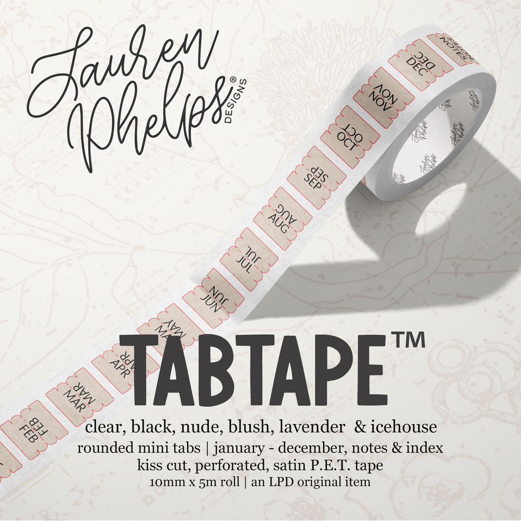 TabTape™ || Mini Rounded Kiss Cut, Perforated, Satin P.E.T. Tape 10mm