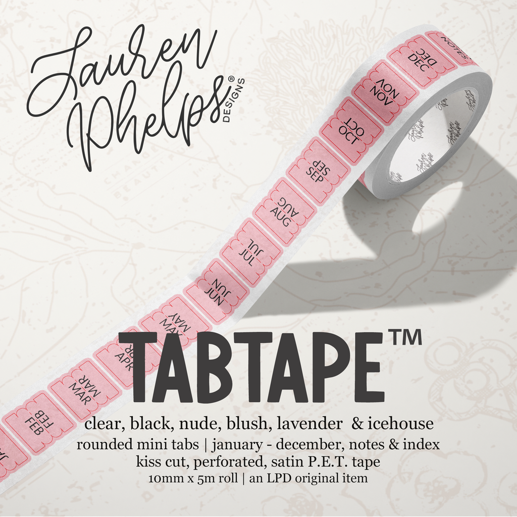 TabTape™ || Mini Rounded Kiss Cut, Perforated, Satin P.E.T. Tape 10mm