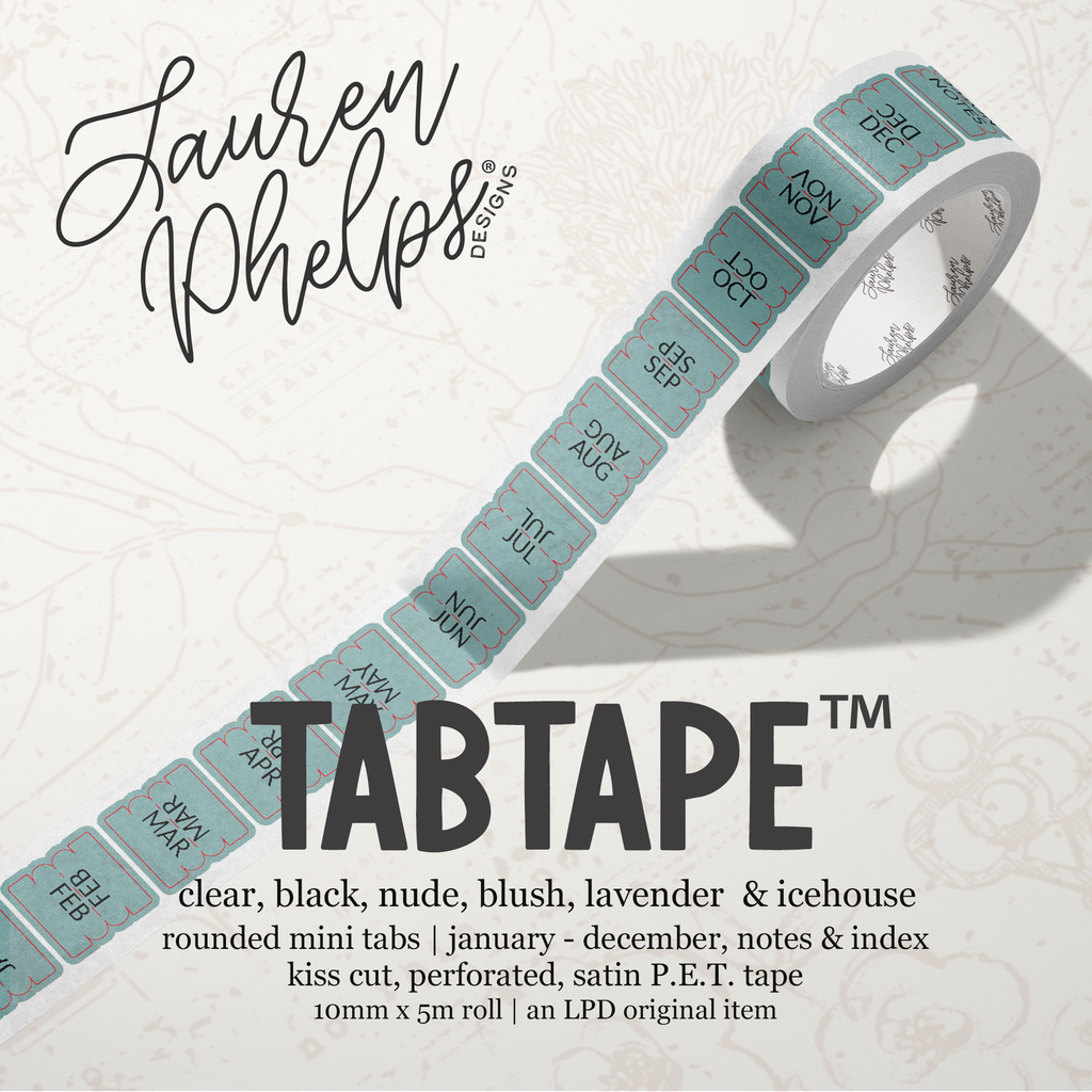 TabTape™ || Mini Rounded Kiss Cut, Perforated, Satin P.E.T. Tape 10mm