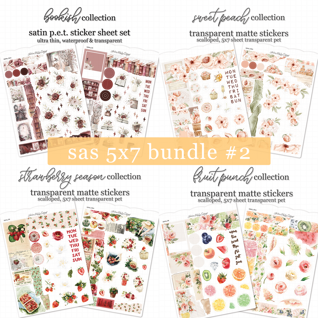 WOT | SAS Satin PET Journaling Set #2 |  8 5x7 Sheets