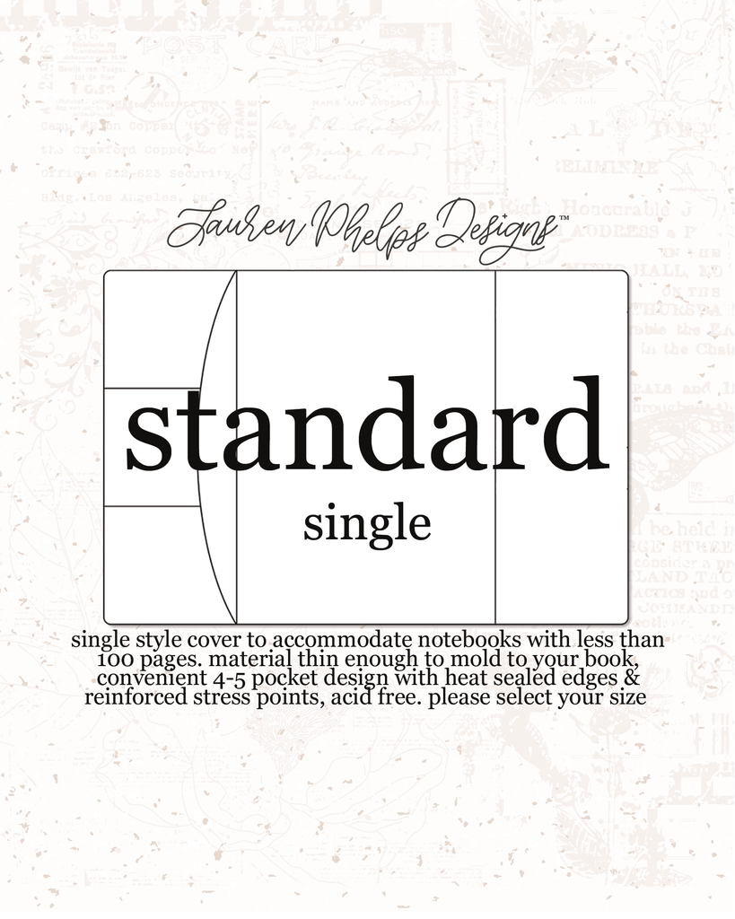 Single | Clear Soft Vinyl Single Notebook Cover with pockets