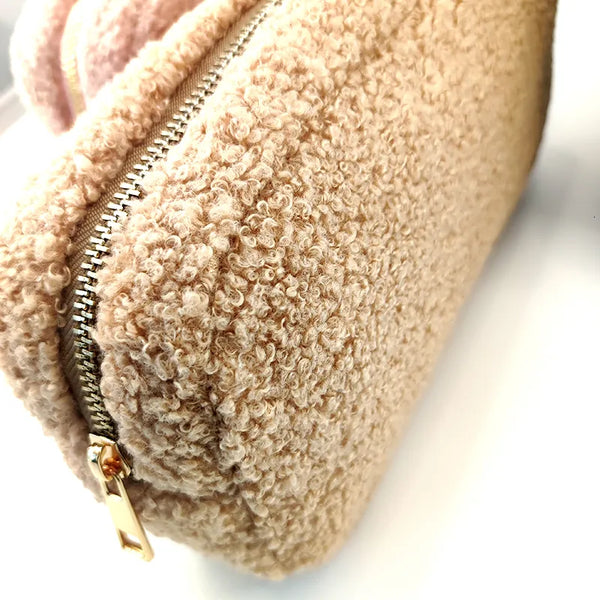 Planner Pouch | Teddy Chenille with gold hardware