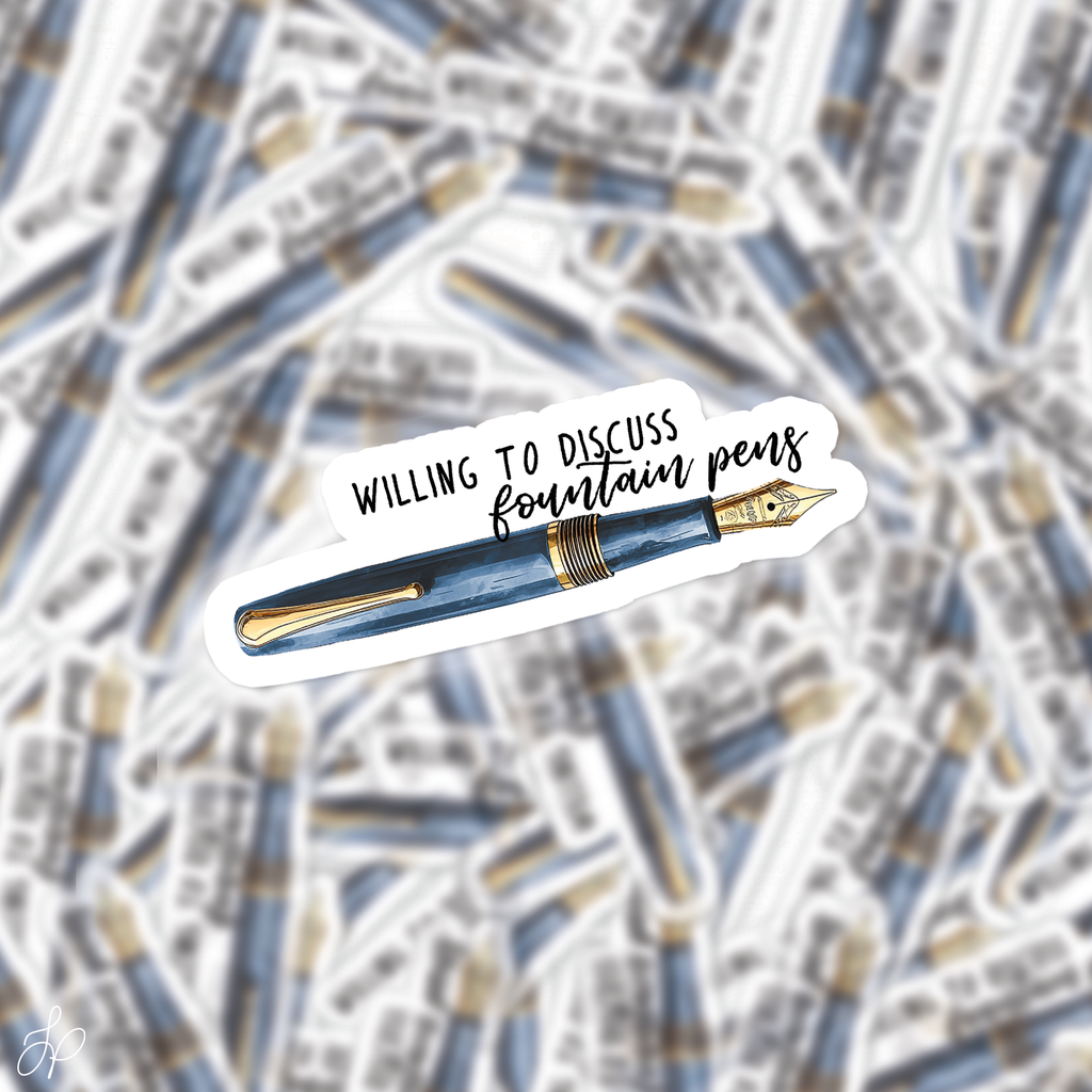 Discuss Fountain Pen Decal Sticker