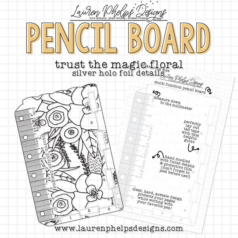 DISCONTINUED | Trust The Magic Holo Silver Foil Pencil Board