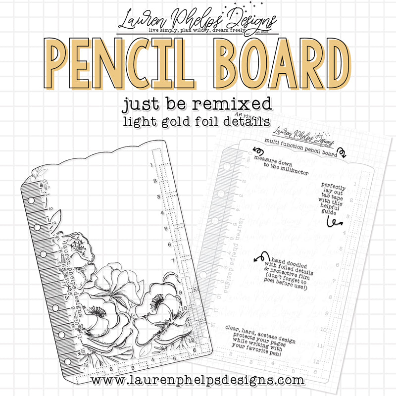 Just Be Foil Pencil Board – laurenphelpsdesigns