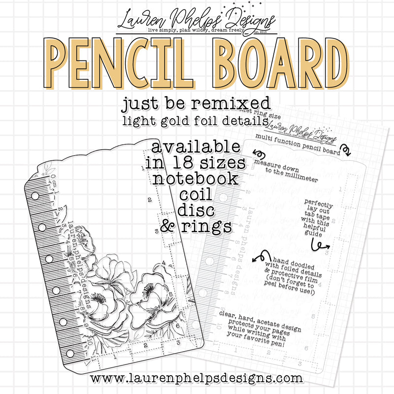 Just Be Gold Foil Pencil Board