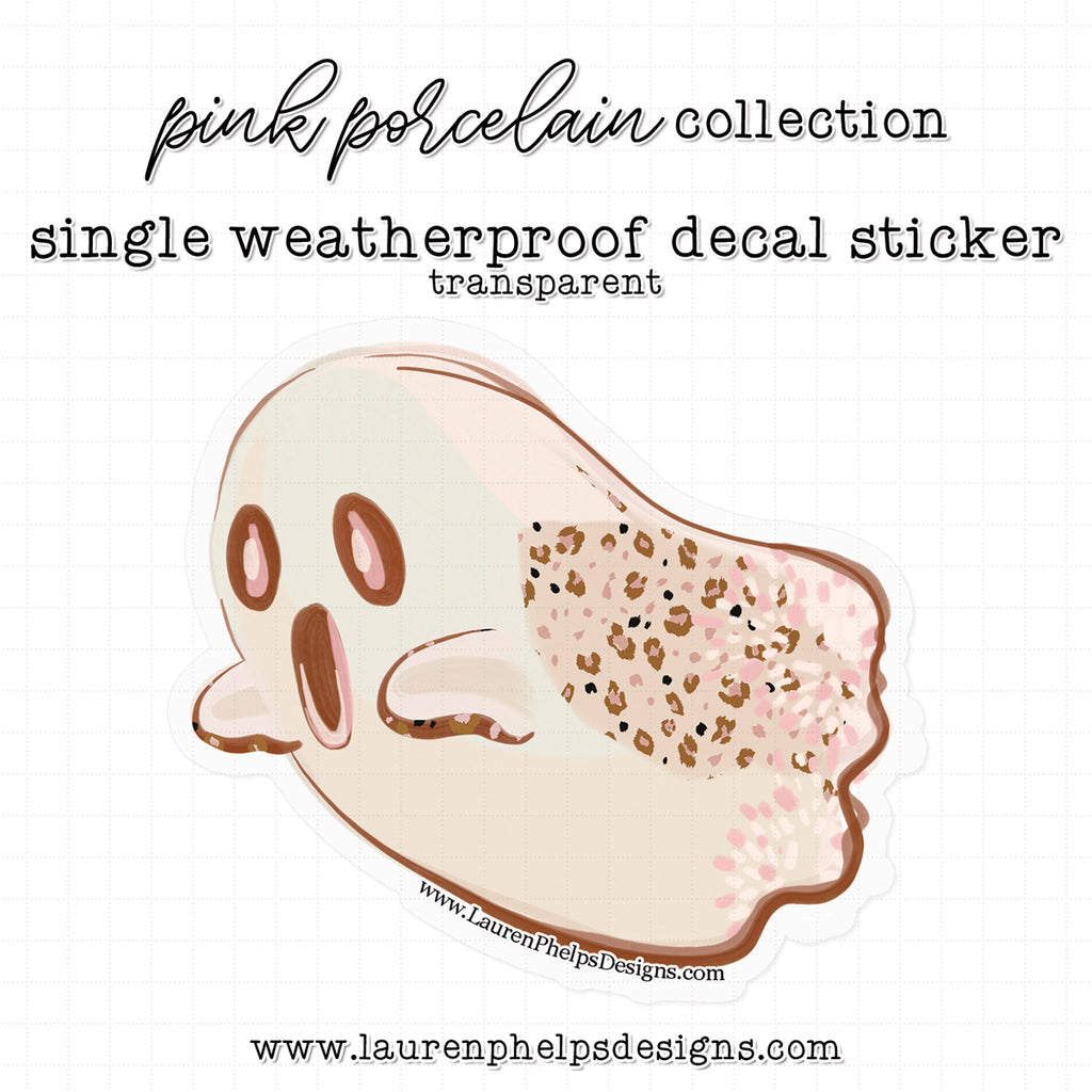 Pink Porcelain Ghostie Luxe Sticker Decal