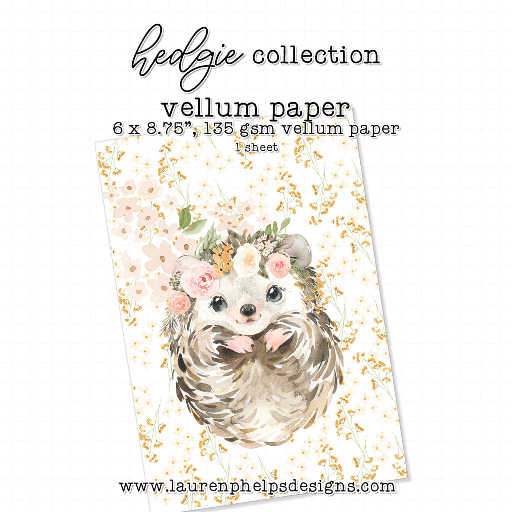 Hedgie Floral Crown Luxe Vellum Sheet