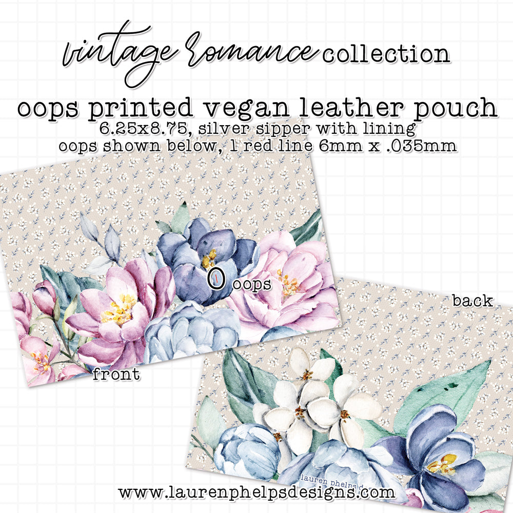 Vintage Romance: OOPS Printed Vegan Leather Pouch
