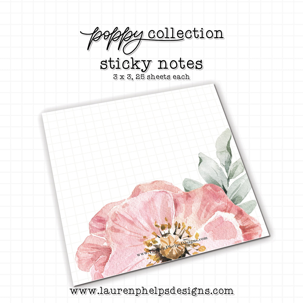 Perennial Collection Pink Shirley Sticky Note