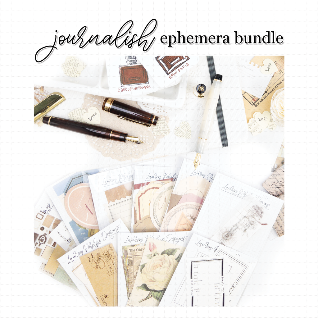 Journalish Collection Ephemera for Ornamental Journaling & Layering