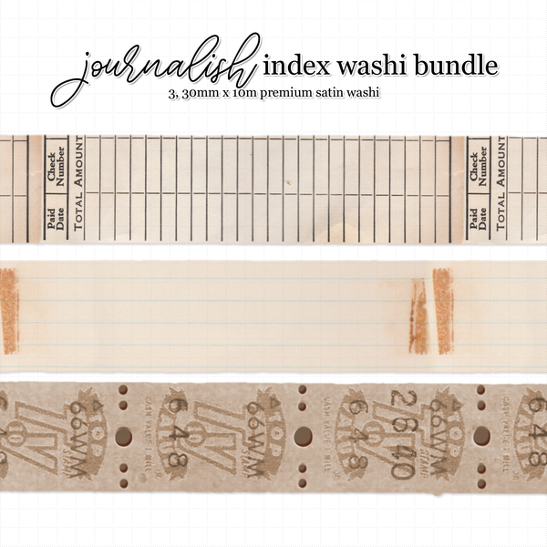 Journalish Vintage Index Washi Bundle