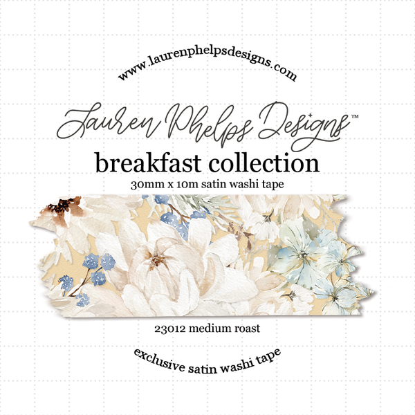 Breakfast 'Medium Roast' Premium Satin Washi 30mm