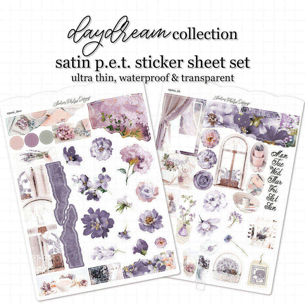Daydream Journaling Satin P.E.T. Sticker Sheet Set