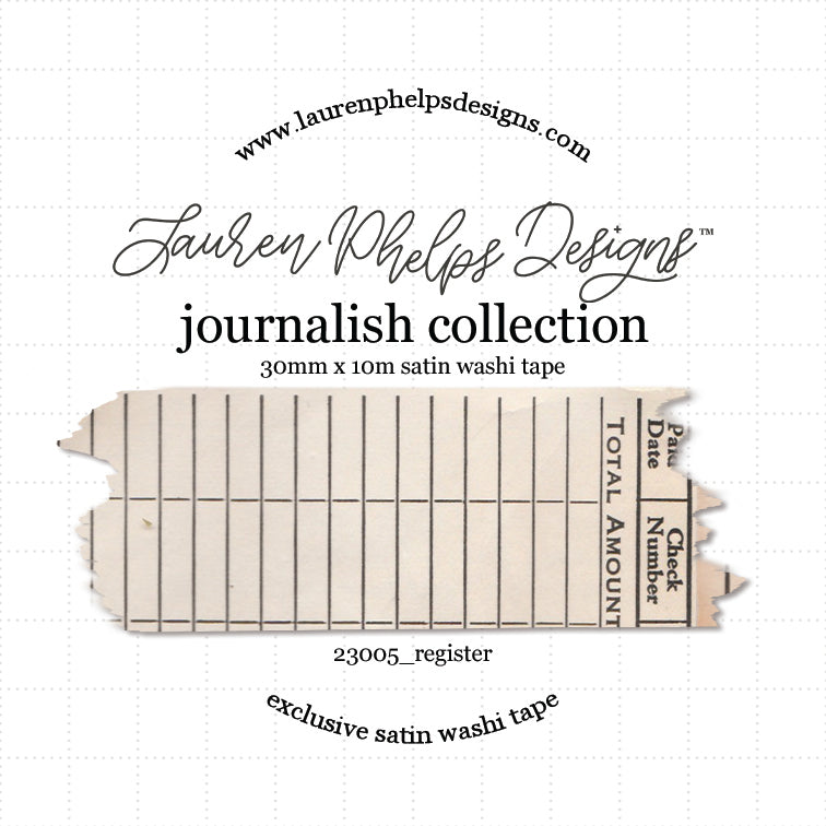 Journalish Collection Register Washi 30mm