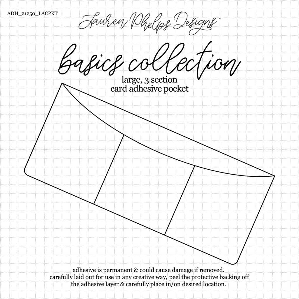 Basics Collection - Large Adhesive Card Pocket