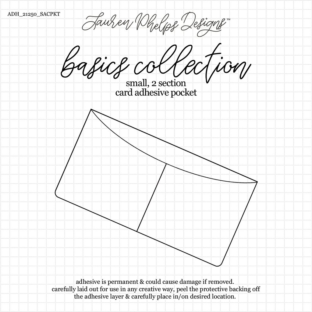 Basics Collection - Small Adhesive Card Pocket