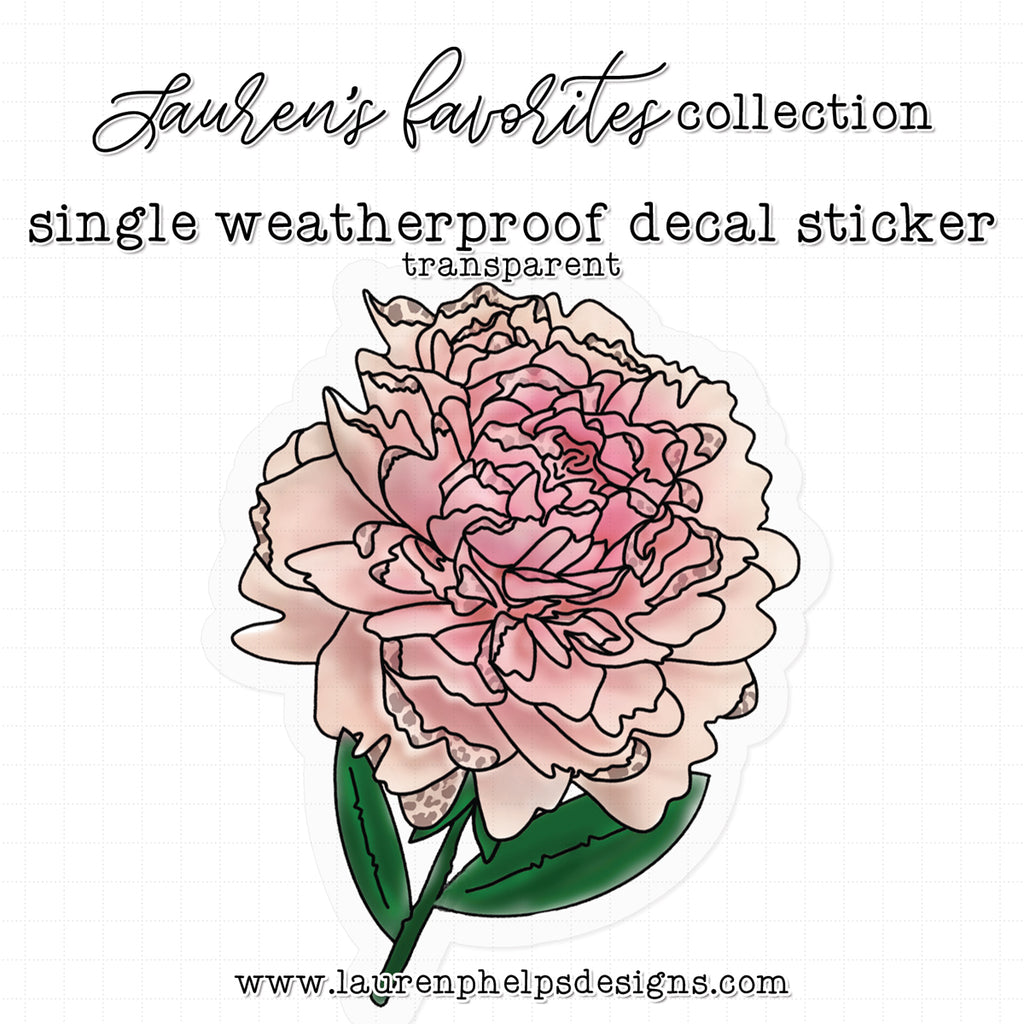Peony Luxe Sticker Decal